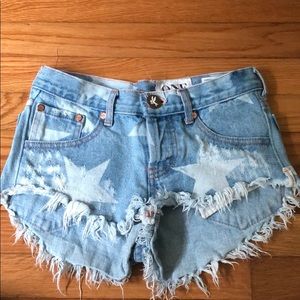 One Teaspoon star denim shorts